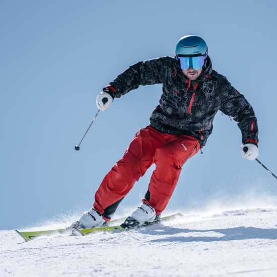 Man skiing down a mountain