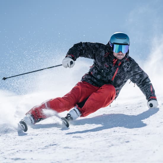 Man skiing down a mountain