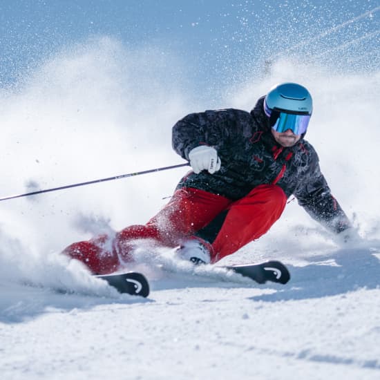 Man skiing down a mountain